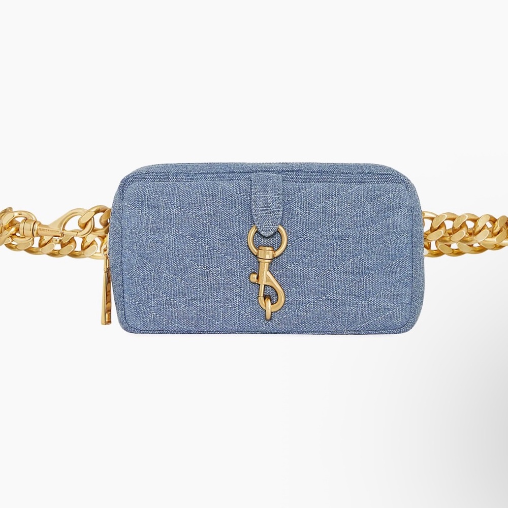 Rebecca Minkoff Blue and Gold Luxe Crossbody Bag
